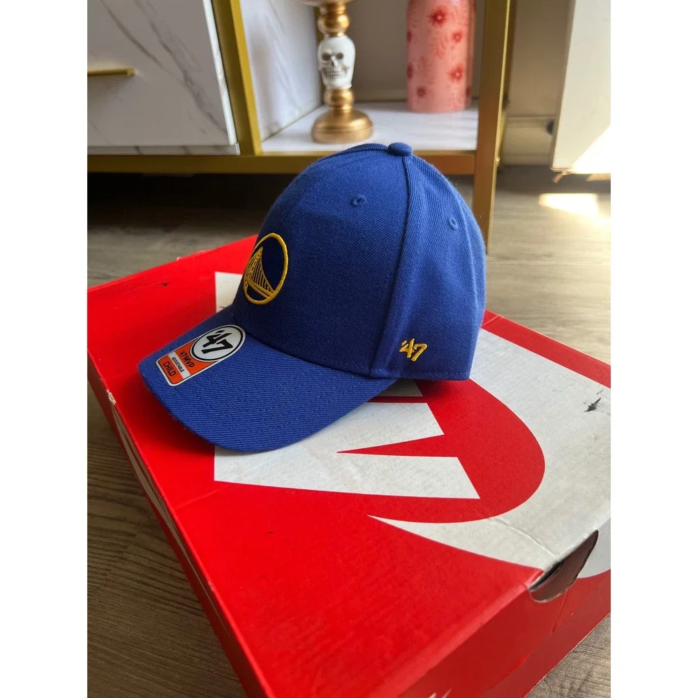 NWT '47 Brand Youth Golden State Warriors Royal Blue Adjustable Hat